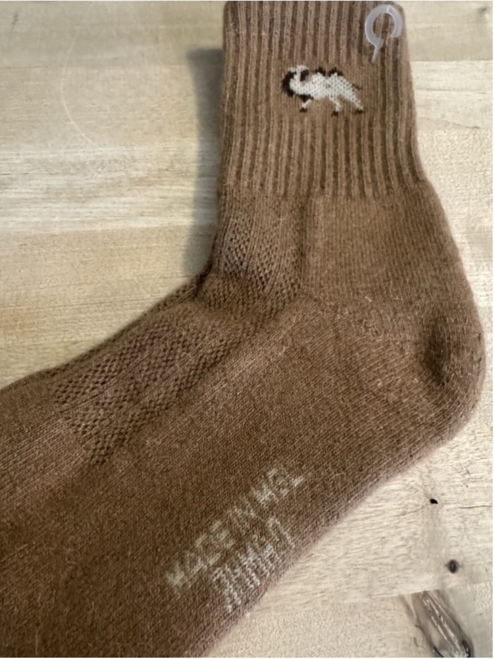 100% Camel Wool Socks Unisex Tan Pure Classic. Made in Mongolia Adult Size M/L